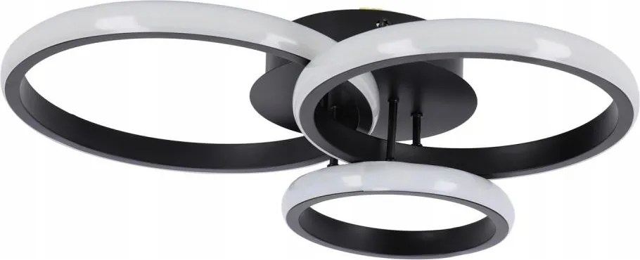 Lampă de plafon LED dimabilă 70W/230V 3000-6500K, neagră, cu telecomandă