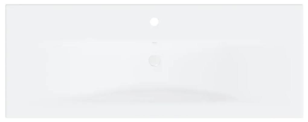 Dulap cu chiuveta incorporata, alb extralucios, PAL Alb foarte lucios, 100 x 38.5 x 46 cm