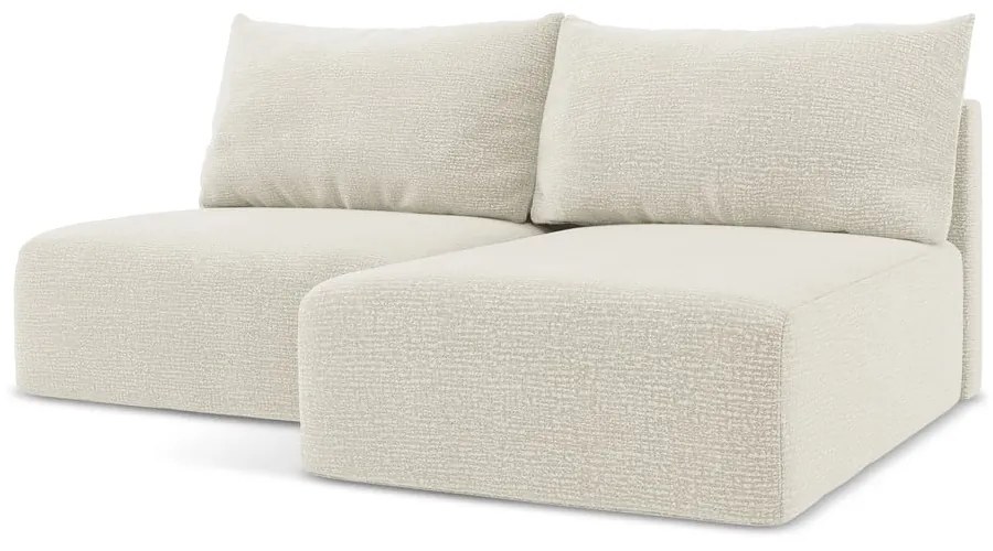 Colțar crem extensibil/cu spațiu de depozitare (cu colț pe partea dreaptă) Kalena – Makamii