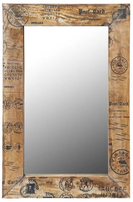 Oglinda de perete Noam, lemn, maro, 90 x 60 x 2 cm