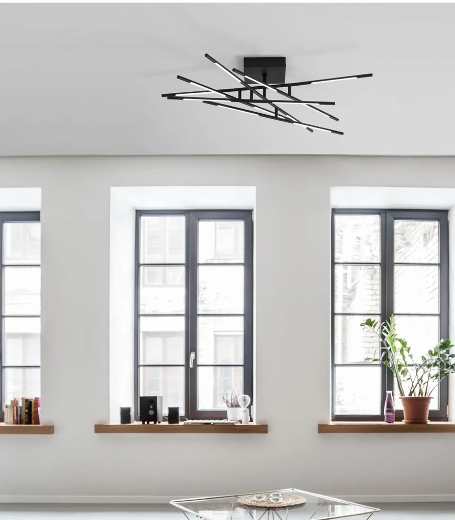 Lustra aplicata LED design modern RACCIO negru
