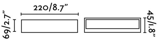 FARO 71052 - Aplică perete exterior LED TOLUCA LED/16W/230V IP65