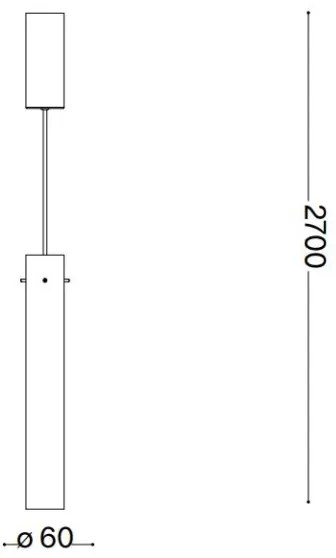 Lustră LED pe cablu Ideal Lux FLAM LED/10W/230V d. 6 cm CRI 90 transparent