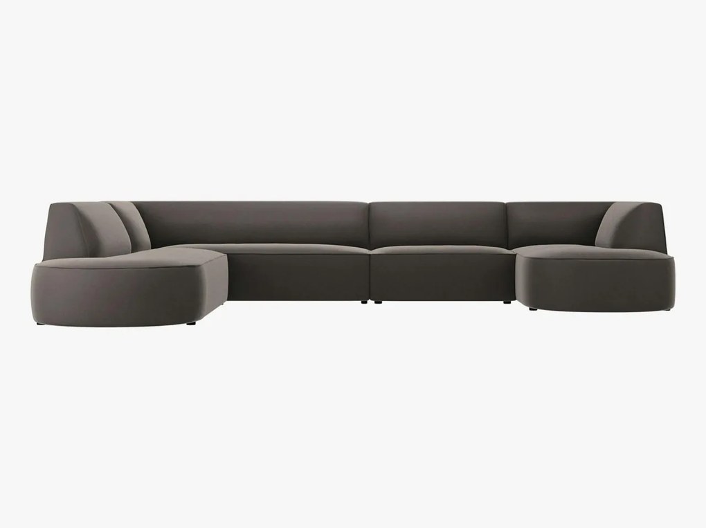Coltar 6 locuri rotunjit Ruby catifea L366 cm