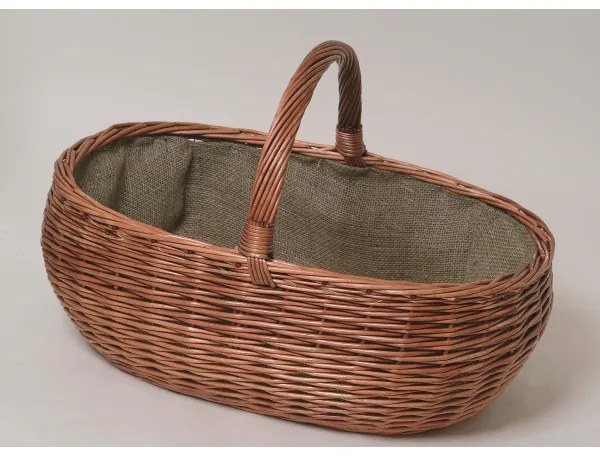 Coș de răchită cu mâner pentru lemne 40x65 cm