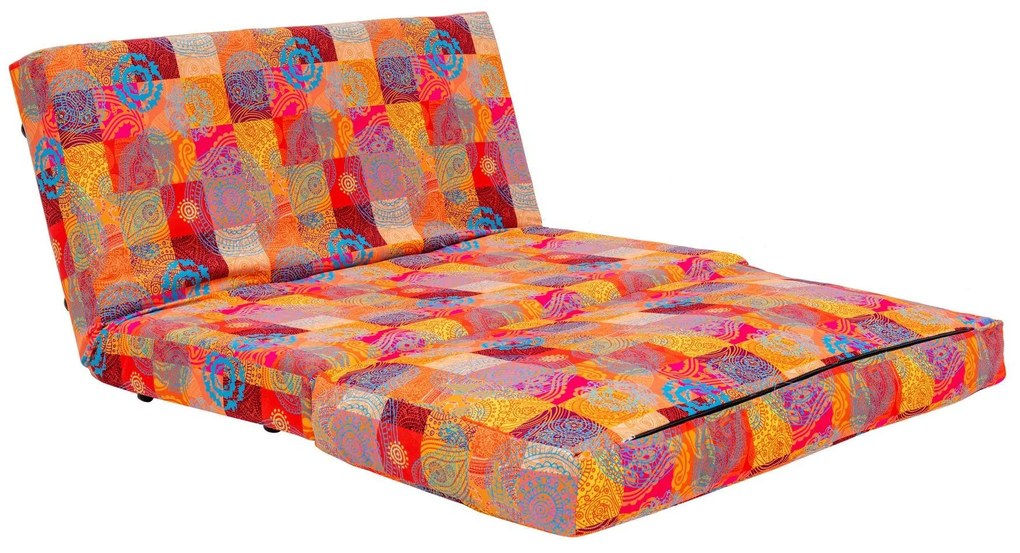 Canapea extensibila cu 2 locuri Taida, Multicolor, 120 x 62 x 68 cm