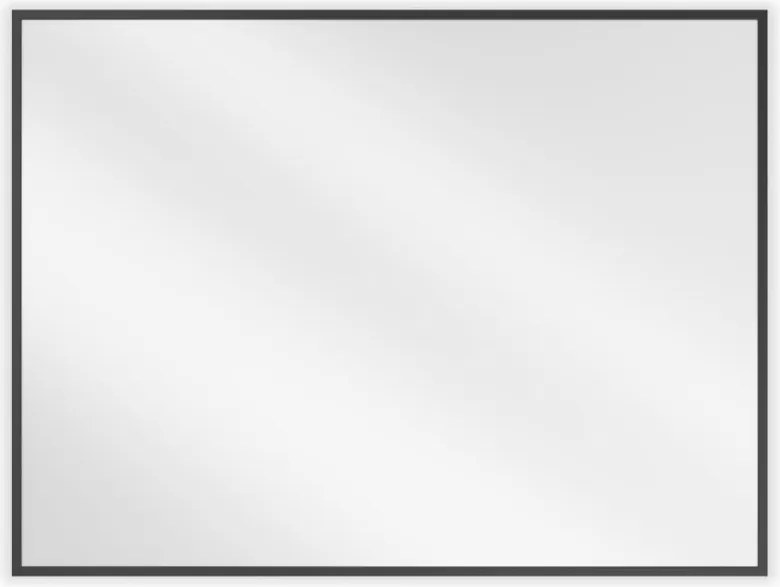 Mexen Loft oglindă de baie dreptunghiulară 80 x 60 cm, ramă neagră - 9852-080-060-000-70