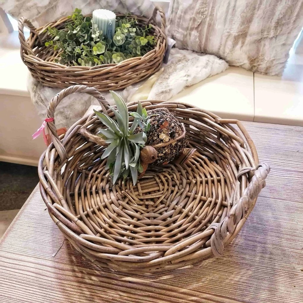 Tava din ratan natur Rustika 36x15 cm