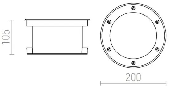 Corp de iluminat LED încastrat de exterior TERRA LED/20W/230V IP67 RED-Design Rendl-R10532