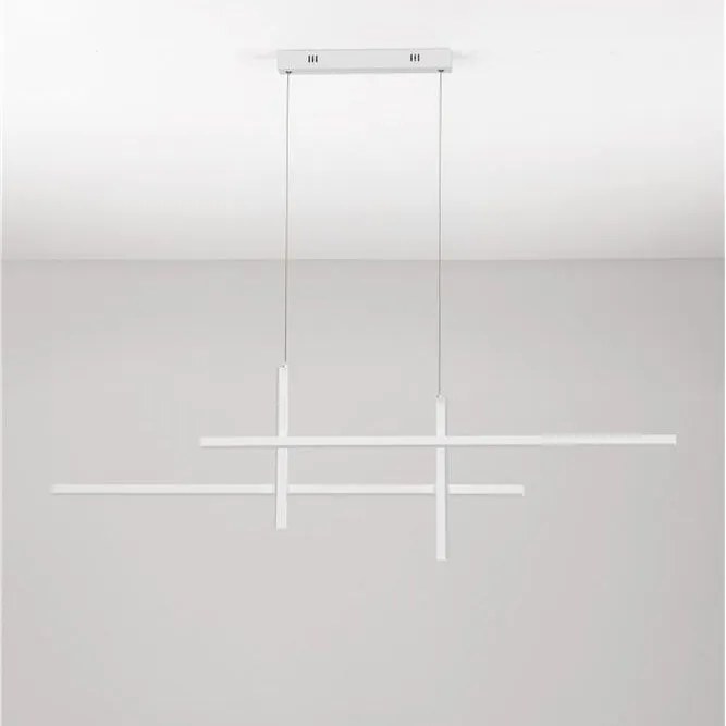 Lustra suspendata LED design modern ANTAMA alb