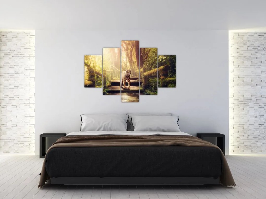 Tablou cu tigrul în djunglă (150x105 cm)