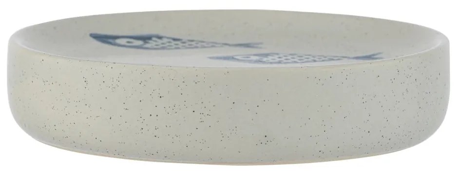 Săpunieră ceramică Wenko Aquamarin, albastru - alb