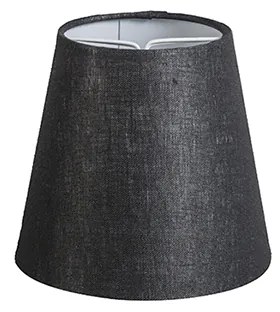 Abajur din in negru cu clip 12 cm rotund