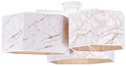 Lustră aplicată Duolla ROLLER TRIO HEX 3xE27/15W/230V alb/auriu