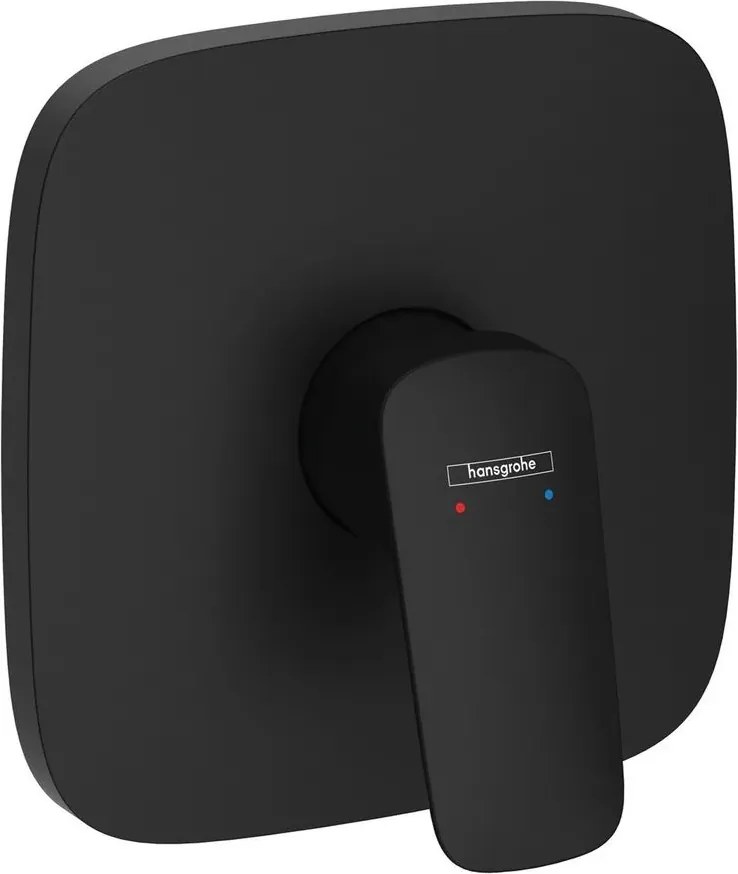Baterie dus incastrata Hansgrohe Logis negru mat fara corp ingropat