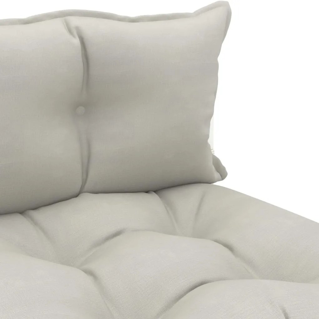 Set mobilier gradina din paleti, 7 piese, perne gri taupe, lemn taupe and white, 1