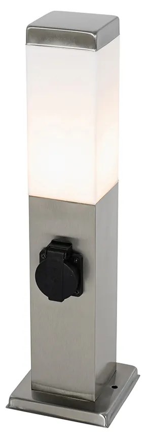 Lampă modernă de exterior 45 cm din oțel cu priză IP44 - Malios