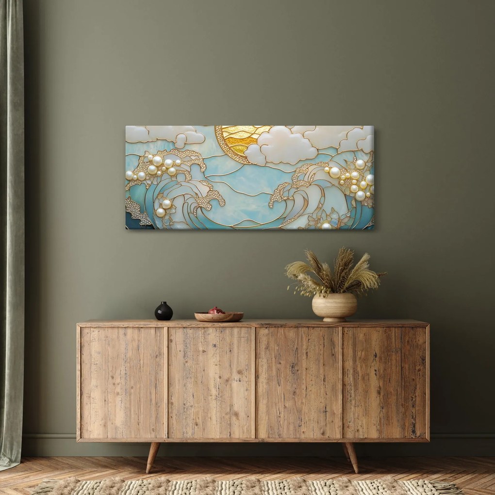 Tablou - Perle 3D în Ocean (120x50 cm)