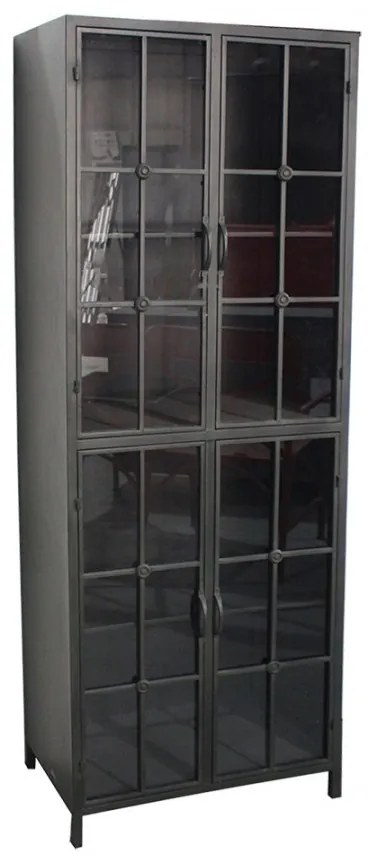 Vitrina neagra, din metal, Fenetre