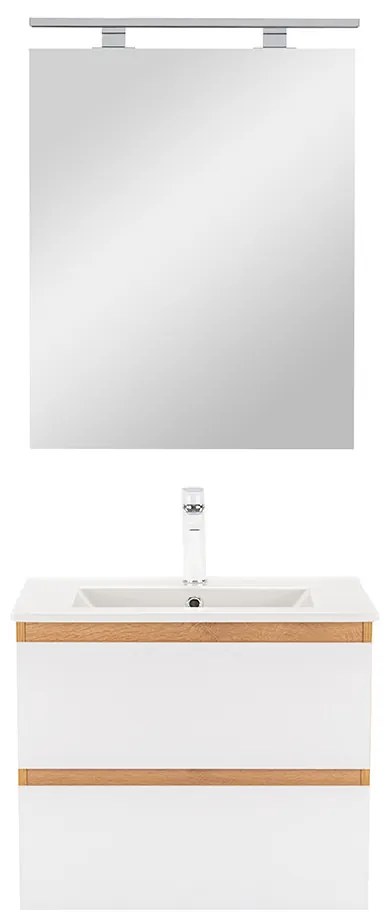 Mobilier complet de baie Vario Forte 60 stejar-alb