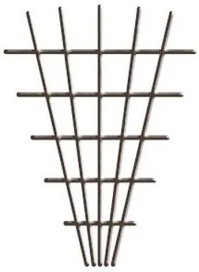 Suport plante cataratoare, metal plastifiat, maro, 4/4.7 mm, 75x5x145 cm