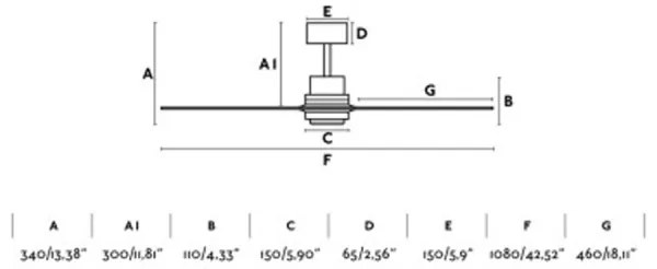 Ventilator de tavan FARO 33517DC MINI LANTAU lemn/negru + telecomandă
