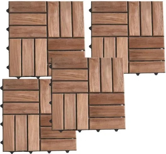 11 plăci de podea din lemn de tec, 1m², plăci din lemn pentr