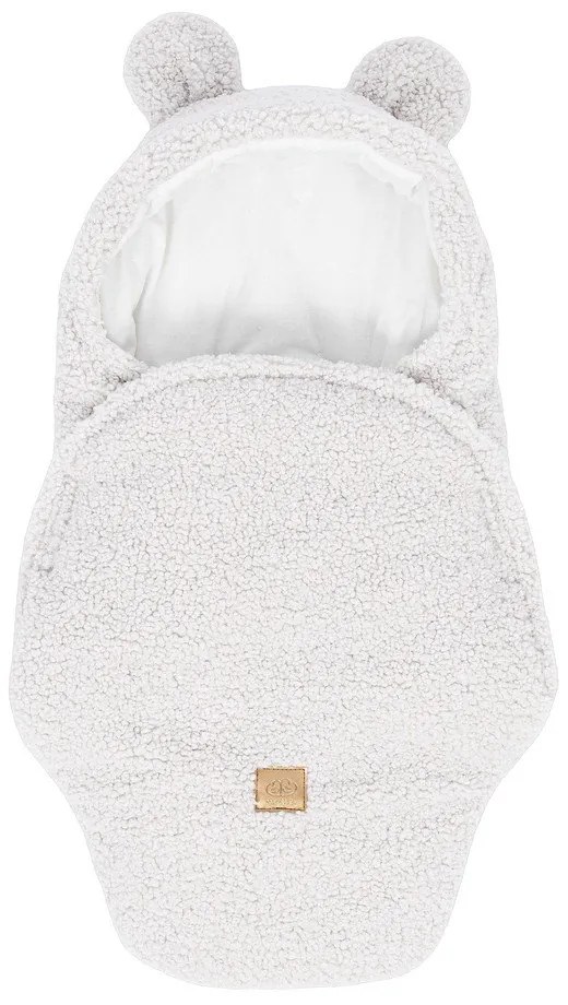 Păturică de înfășat fildeș din sherpa 45x80 cm – Meowbaby