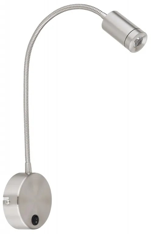 Aplica cu reader LED brat flexibil MILLY nickel