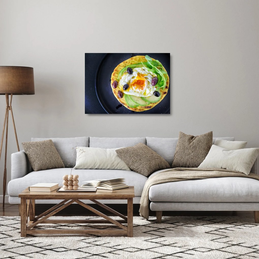 Tablou pe sticlă cu clătită sănătoasă (70x50 cm)
