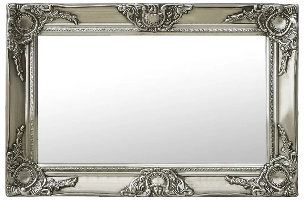 vidaXL Oglindă de perete în stil baroc, argintiu, 60 x 40 cm