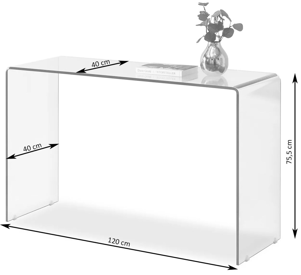 Măsuță consolă Eli (transparent). Promo -22%. 1110802