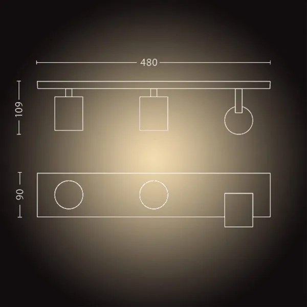 Spot LED dimabil Philips Hue RUNNER 3xGU10/4,2W/230V negru + telecomandă