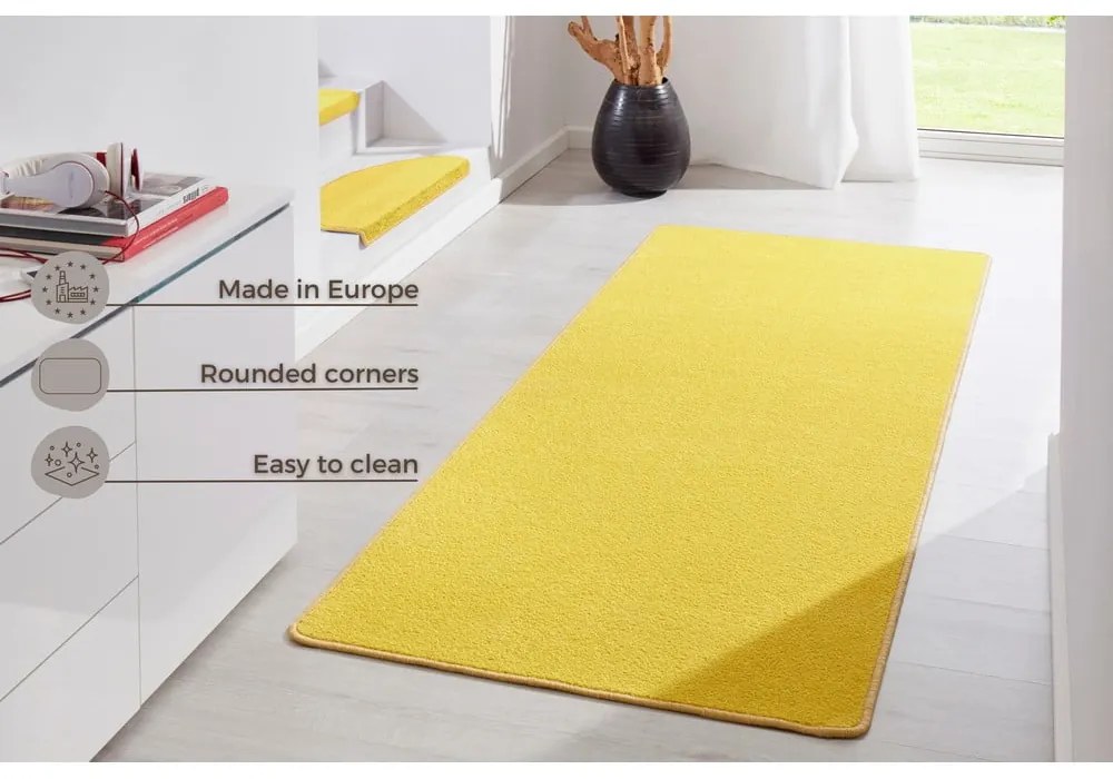 Covor tip traversă Hanse Home Fancy, 80x300 cm, galben
