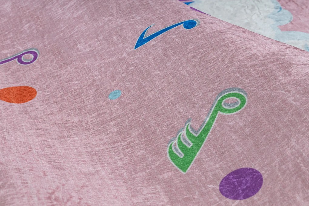 BAMBINO 41870 covor lavabil Balerina, curcubeu pentru copii anti-alunecare - roz