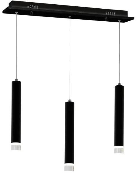 LED Lustră pe cablu CARBON 3xLED/15W/230V
