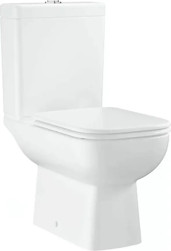 Set vas WC pe pardoseala Grohe Start Edge rimless cu rezervor alb si capac softclose