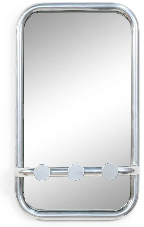 Panou de agățat diverse argintiu din metal 35x60x11 cm Retro – Spinder Design