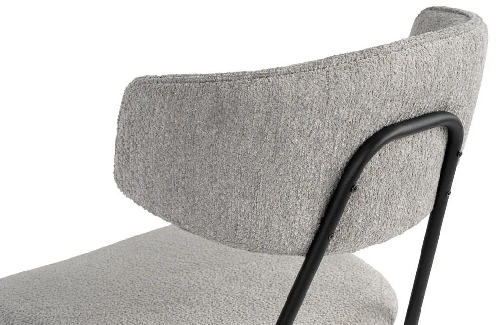 Set de scaune de sufragerie Nancy Grey and Black,2 buc.