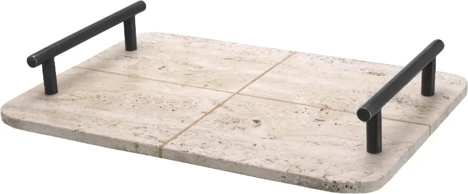 Tava, obiect decorativ design LUX Ugo travertin