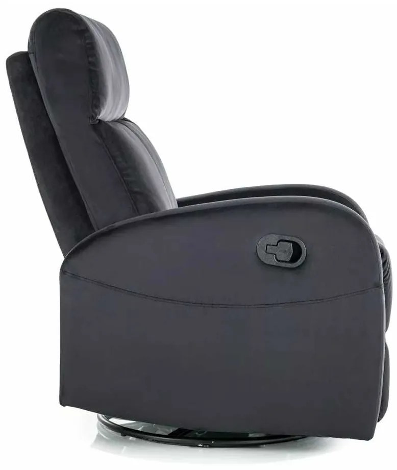 Scaun reclinabil Olimp Velvet, negru