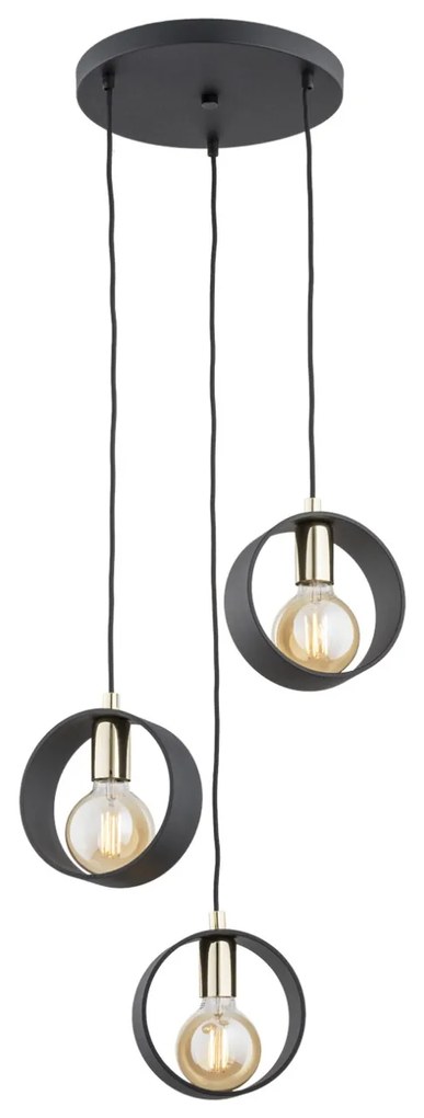 Lustra cu 3 Pendule stil minimalist AMADORA negru