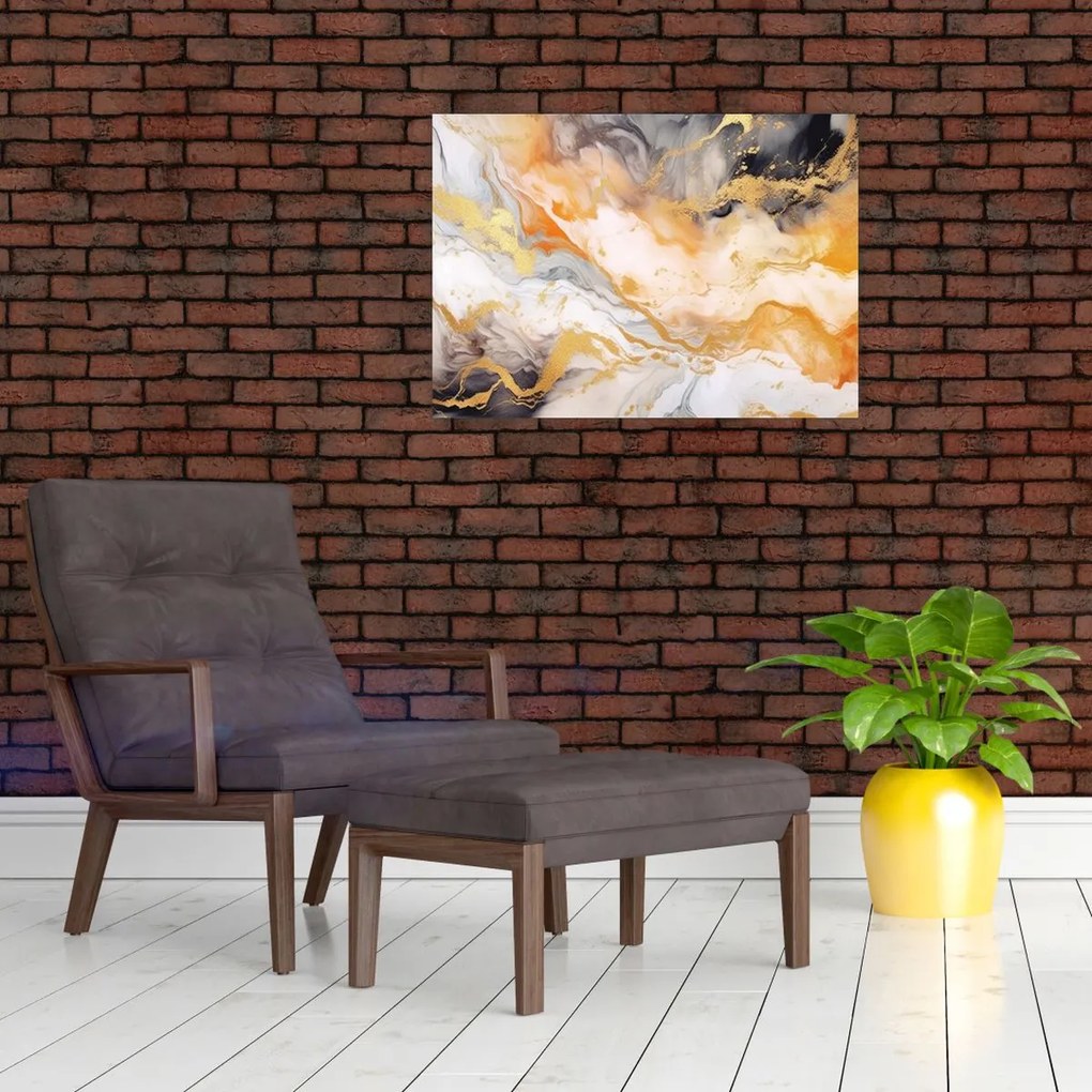 Tablou pe sticlă - Fond marmorat (70x50 cm)