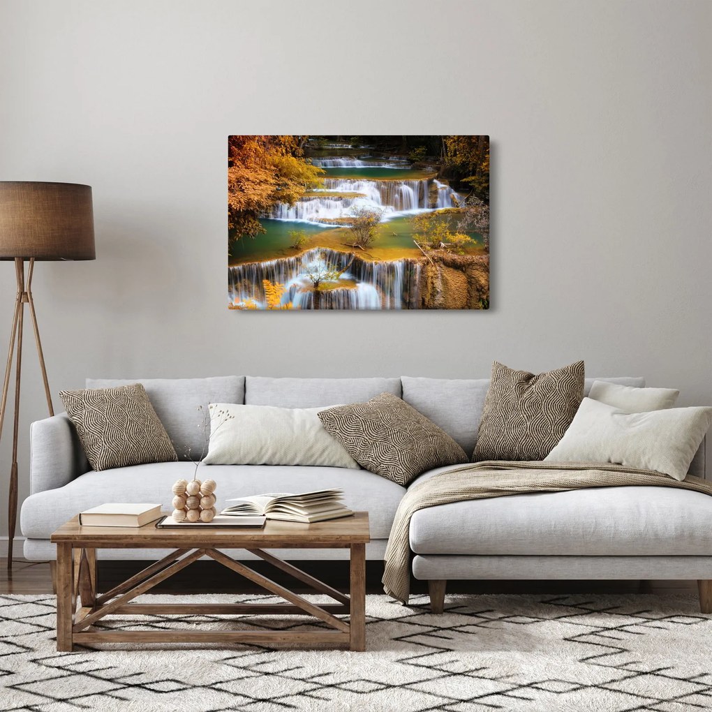 Tablou - Cascada Huay Mae Khamin, Thailanda (90x60 cm)