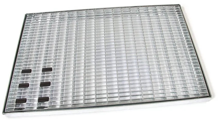 Covoraș metalic grilaj 50 x 100 x 3,3 cm, argintiu
