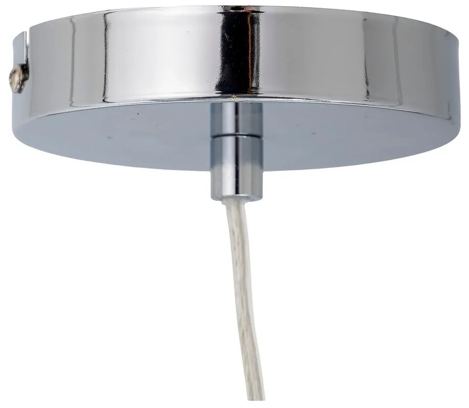 Lustră argintie cu abajur din sticlă ø 20 cm Baele – Bloomingville