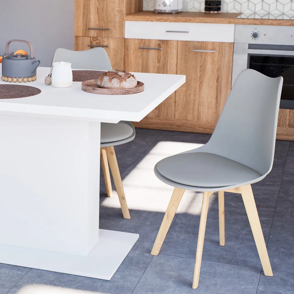 Scaun de dining Silla 6 buc în gri