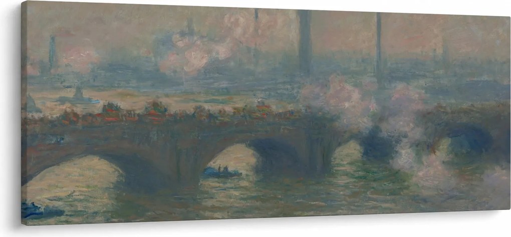 Tablou - Claude Monet, Waterloo Bridge, Gray Day, reproducere (120x50 cm)