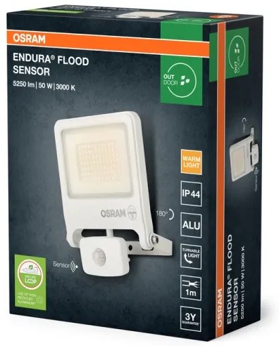 Osram - Proiector LED ENDURA cu senzor, 50W, 230V, 3000K, IP44