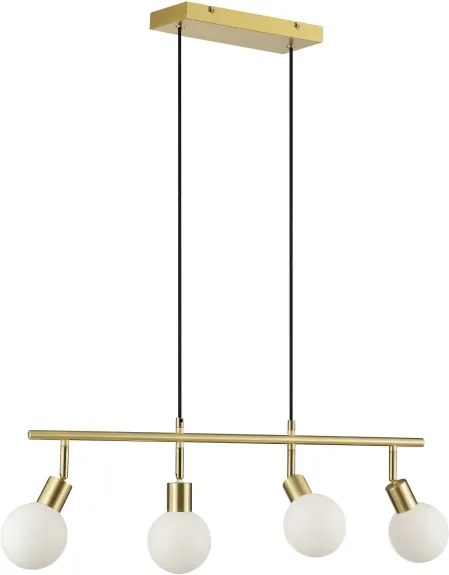 Brilliant - Lustră suspendată pe cablu JORGE 4xG9/10W/230V, alamă